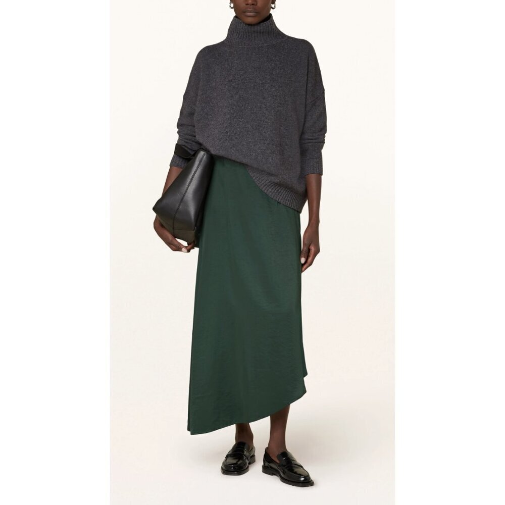 New SELECTED Femme Asymmetrical High Rise Midi Skirt Flowy Fall Winter Christmas